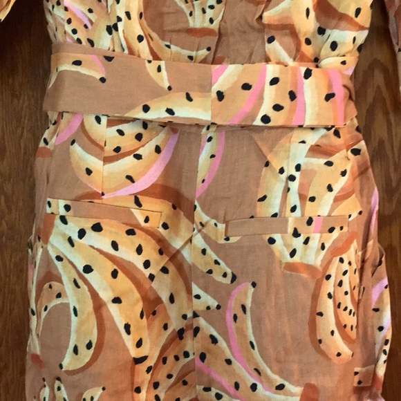 Farm Rio Carmel Raining Bananas Puff Sleeve Jumpsuit sizes S and M - Picture 12 of 16